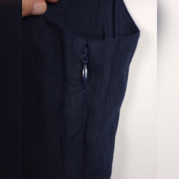 NWT GAP Sleeveless Tie Shoulder Linen Dress Size 10 - Picture 5 of 7